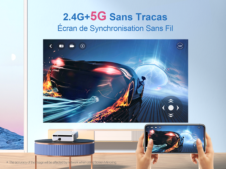 VANKYO Videoprojecteur 7000 Lux WiFi FULL HD - L'écran de synchronisation du smartphone 5G et Grand Écran Max 300