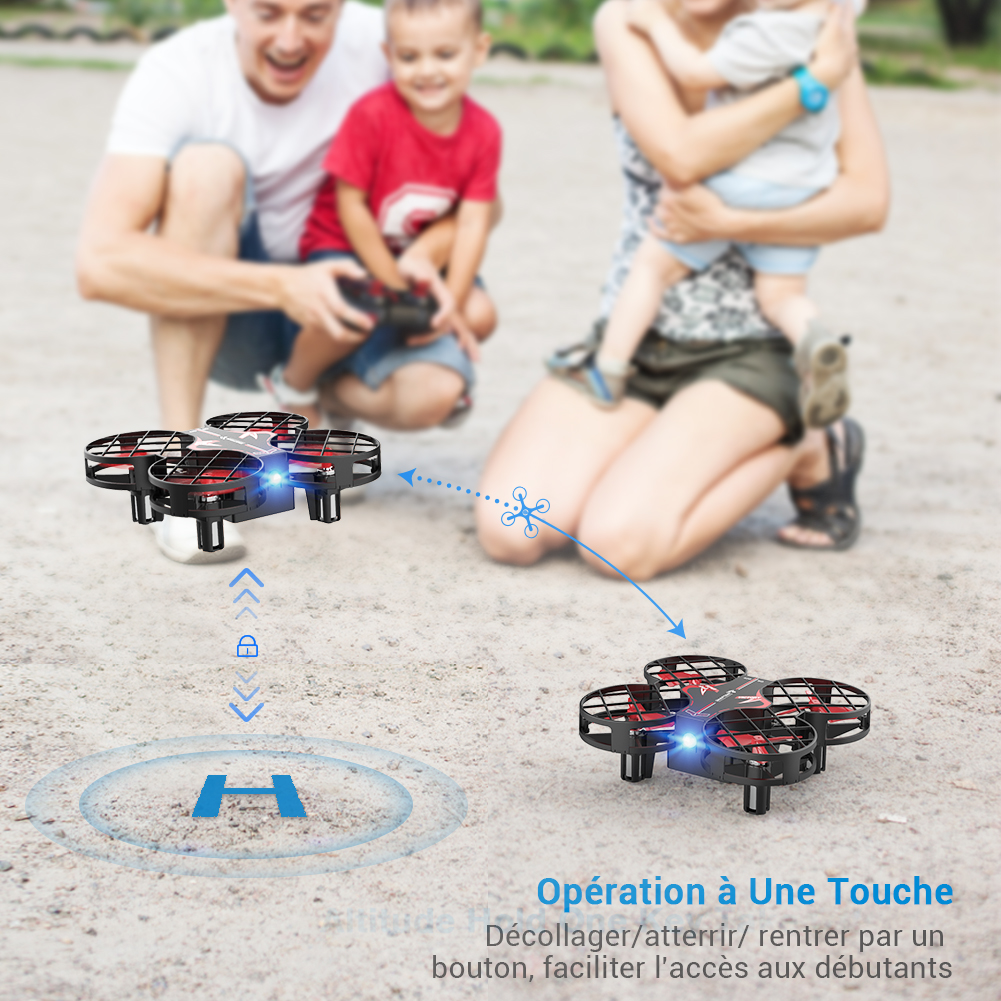 Maintien daltitude SNAPTAIN H823H Mini Drone Enfant Avion Hélicoptère avec Télécommande avec Les Fonctions Mode sans Tête 360°Flips pour Les Débutants et Les Enfants Opération à Un Bouton 